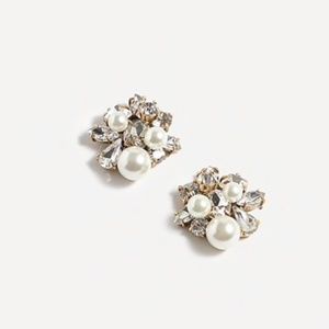 Pearl and crystal earrings - JCrew
